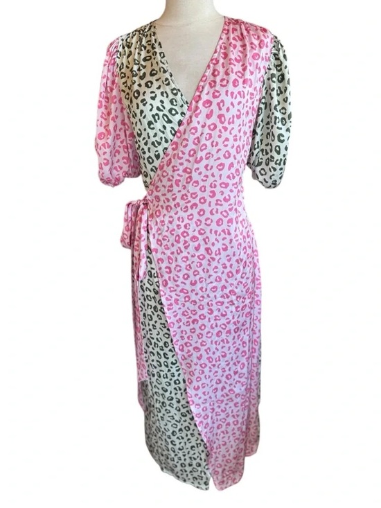 Never Fully Dressed Dresses & Skirts - Leopard print wrap dress Never Fully Dressed size 6